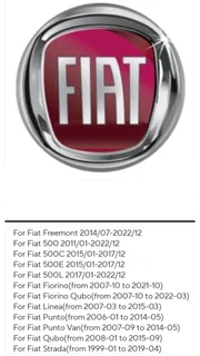 Fiat TPMS tyre pressure monitor sensors &amp; valve stems