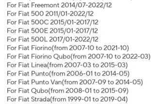 FIAT Tyre pressure monitor sensors and valve stems