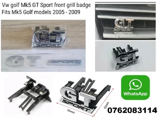 VW Golf Mk 5 GT Sport badges emblems