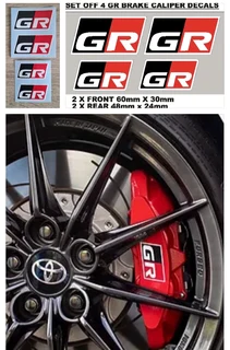 Toyota GR brake caliper stickers decals