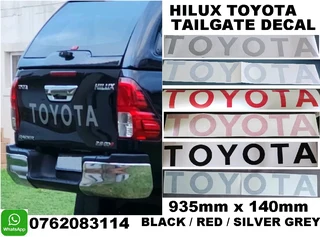 Toyota Tailgate Sticker Decal For Hilux  / Land Cruiser Vehicles