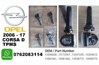 2006 - 17 Opel Corsa D TPMS Tyre pressure monitor sensors & valve stems