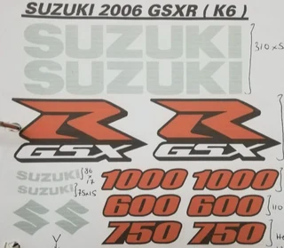 2006 Suzuki K6 stickers decals vinyl cut graphics
