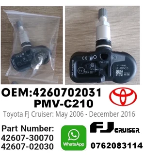 Toyota FJ Cruiser TPMS/ tyre pressure monitor sensors