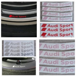 Audi Sport wheel rim decals stickers sets