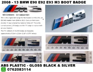 BMW M3 / M3 Competition Badges emblems