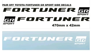 Toyota Fortuner stickers decals vinyl cut graphics