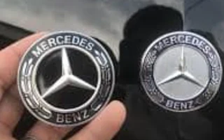Mercedes 75mm wheel centre caps / emblems