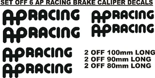 AP Racing brake caliper decals stickers sets