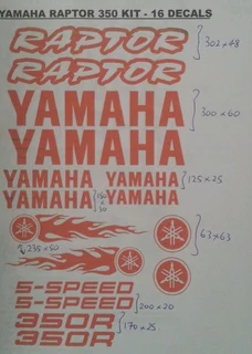Yamaha Raptor quad sticker decals vinyl graphics