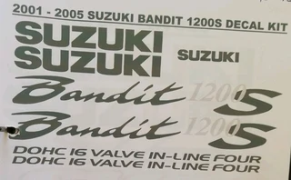 2001 Suzuki Bandit 1200S decals stickers kits