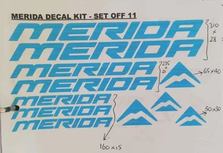 Merida bicycles frame stickers decals sets