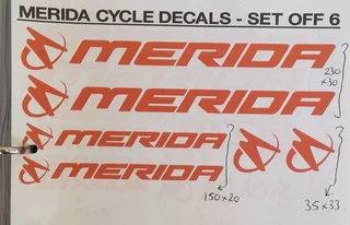 Merida bicycles frame stickers decals sets