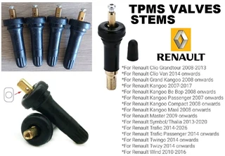 Renault TPMS tyre pressure valves stems