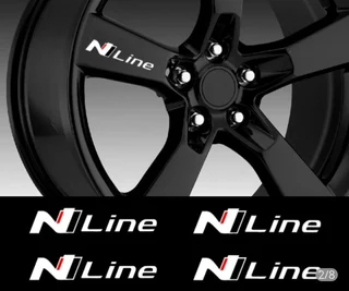 Hyundai N Line wheel rim stickers badges