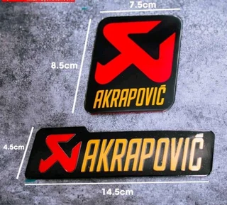 Akrapovic aluminium heat resistant badges plates