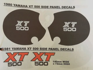 1981 Yamaha XT 500 decals stickers sets