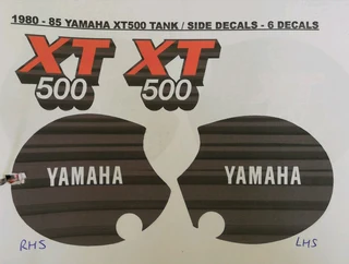 1981 Yamaha XT 500 decals stickers sets