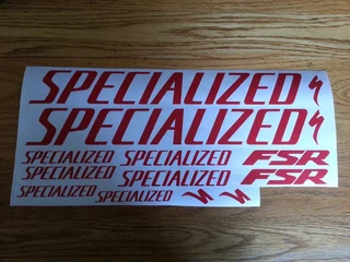 Specialized FSR bicycle frame stickers decals kits