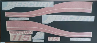 Mercury 115 Outbound motor cowl stickers decals