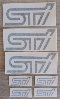 Subaru STI / Brembo brake caliper stickers decals sets