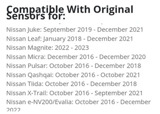 Nissan TPMS valve stems for older vehicles