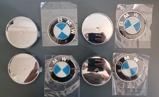 60mm BMW wheel centre caps badges