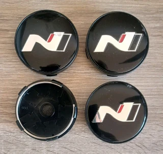 56mm &amp; 60mm Hyundai N Line wheel rim centre caps badges