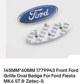 MK5 / 6 Ford Fiesta / Fiesta ST front oval badge