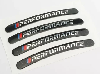 BMW aluminum curved rim badges stickers