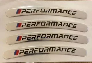 BMW aluminum curved rim badges stickers