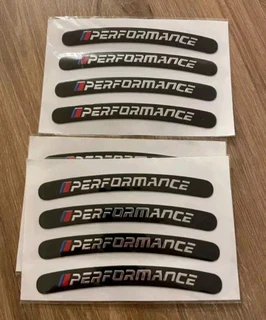 BMW aluminum curved rim badges stickers