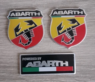 Flat Arbarth wheel rim centre caps badges emblems