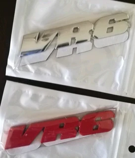 VR6 front grille and back badges emblems