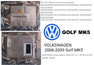 VW Golf Mk5 Xenon HID ballast control module