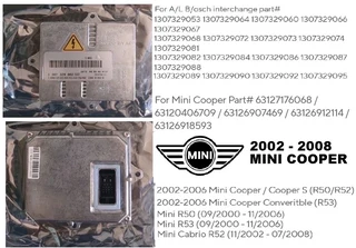 2002 - 08 Mini Cooper  / JCW Xenon headlight ballast module