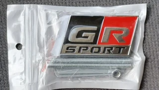 Toyota Gazoo metal bolt on grill badges