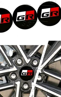 Toyota Gazoo metal bolt on grill badges