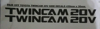 Toyota Twincam 20V decals stickers / vinyl graphics