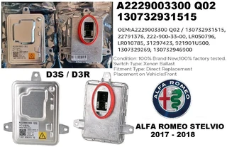 2017 Alfa Romeo Stelvio HID Xenon Ballast Control Module