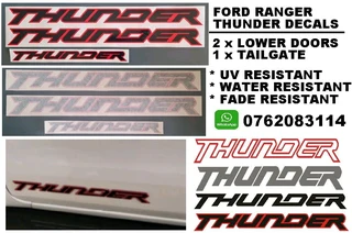 Ford Ranger Thunder decals stickers vinyl graphics