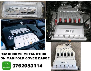 VW R32 Badge for the manifold cover