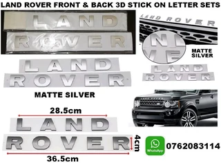 Land Rover Bonnet & Back 3d Letter Sets