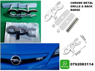 Opel OPC front & back chrome grille badge and back badge