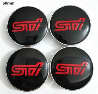 Subaru 60mm wheel centre caps emblems