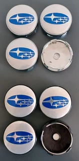 Subaru 60mm wheel centre caps emblems