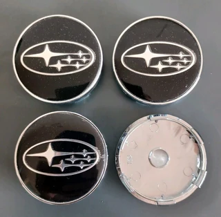 Subaru 60mm wheel centre caps emblems