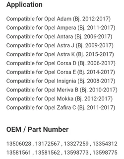 Opel Tyre pressure monitor sensors TPMS valves