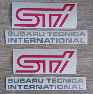 Subaru Blobeye STI fog lamp cover and side stickers decals