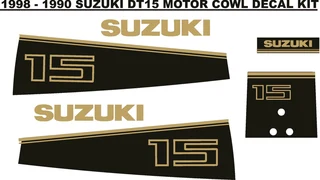 1980&#39;s Suzuki 15 outboard motors stickers decql set